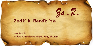 Zsák Renáta névjegykártya