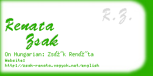 renata zsak business card